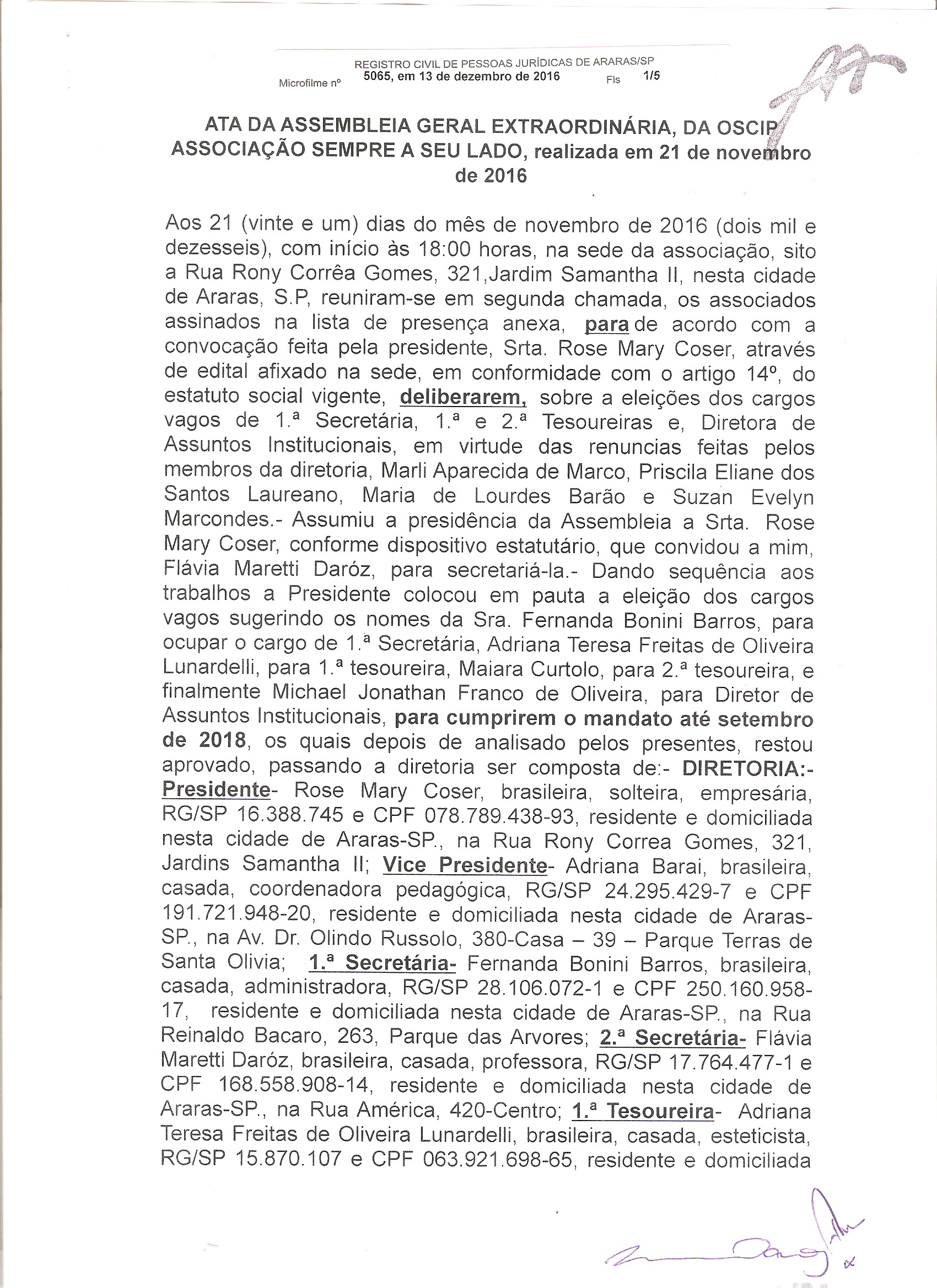 ata novembro de 2016